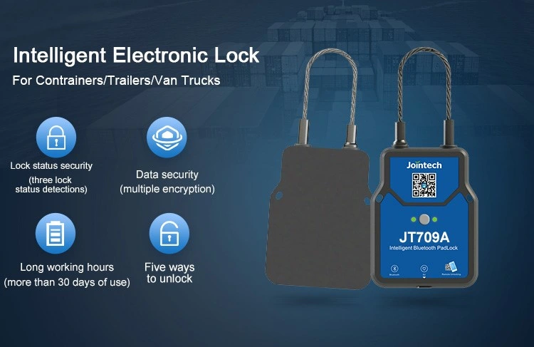 Jointech Jt709A Customs Logistics Smart Tracker Padlock Container Cargo Remote GPS Tracking RFID Seal Lock