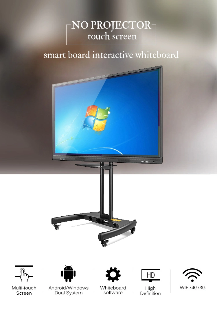 Hot Selling Interactive 4K Display Panel Board Divice Wireless Digital Smart Whiteboard