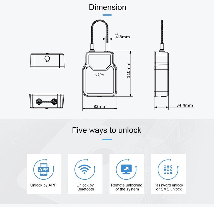 Jointech Jt709bl Asset Truck Transportation GPS Tracker Electronic GPS Tracking Device Container Seal Trailer GPS Padlock Safe Lock