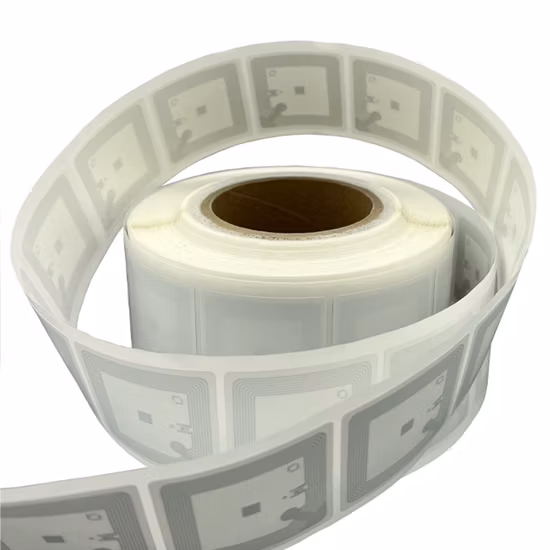 Autocollant de papier passif programmable en gros, étiquette de bibliothèque en papier RFID Icode 50*50mm